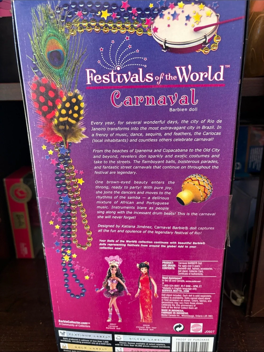 Festivals of the World Carnaval Doll - Purple and Pink